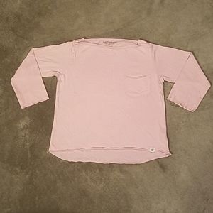 Burt's Bees Kids 100% organic cotton 4T pale pink long sleeve tee